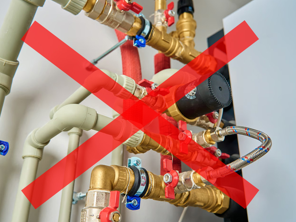 Sin tuberías ni calderas